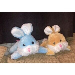 CHILDRENS EASTER GIFT Siblings Plush BABY Bunny Lot 🐰 Soft RABBIT Girls Boys